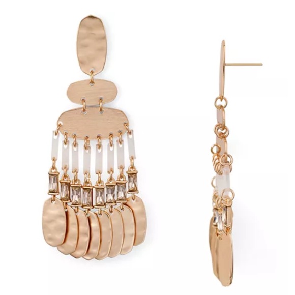 Kendra Scott Nicola 14k plated Gold Chandelier Earrings - Picture 4 of 11